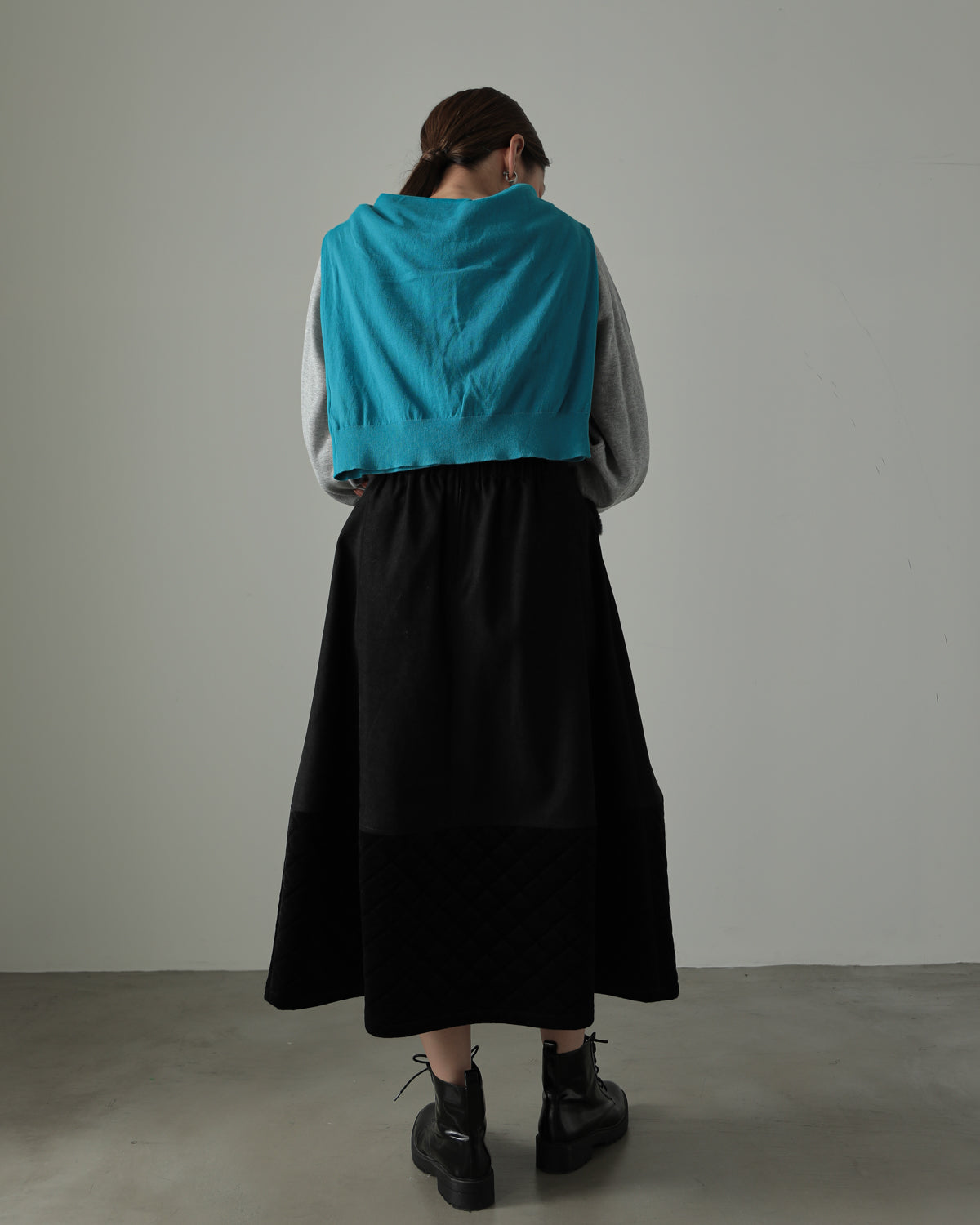 quilt pocket fur skirt