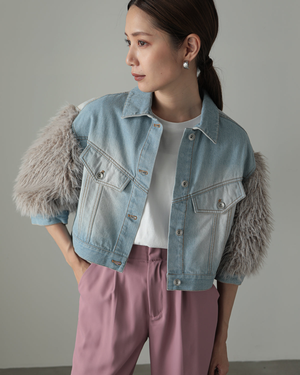 sleeve fur G jumper