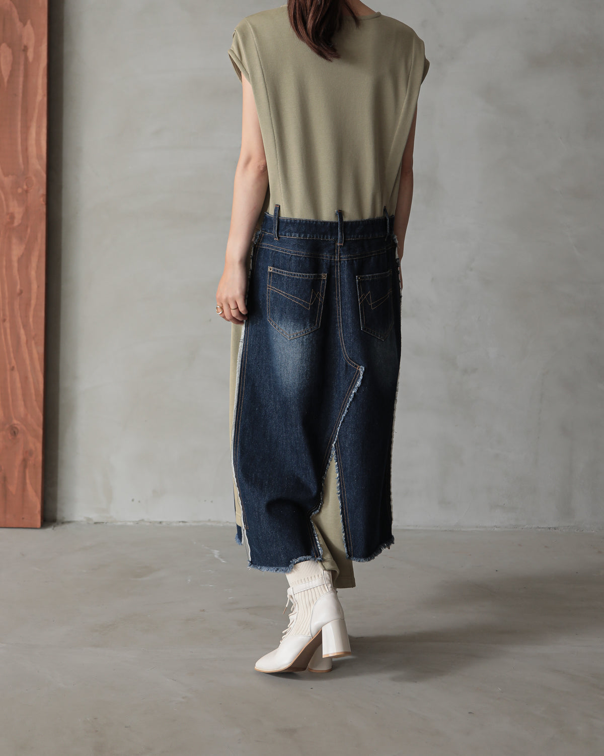 denim pasting one piece