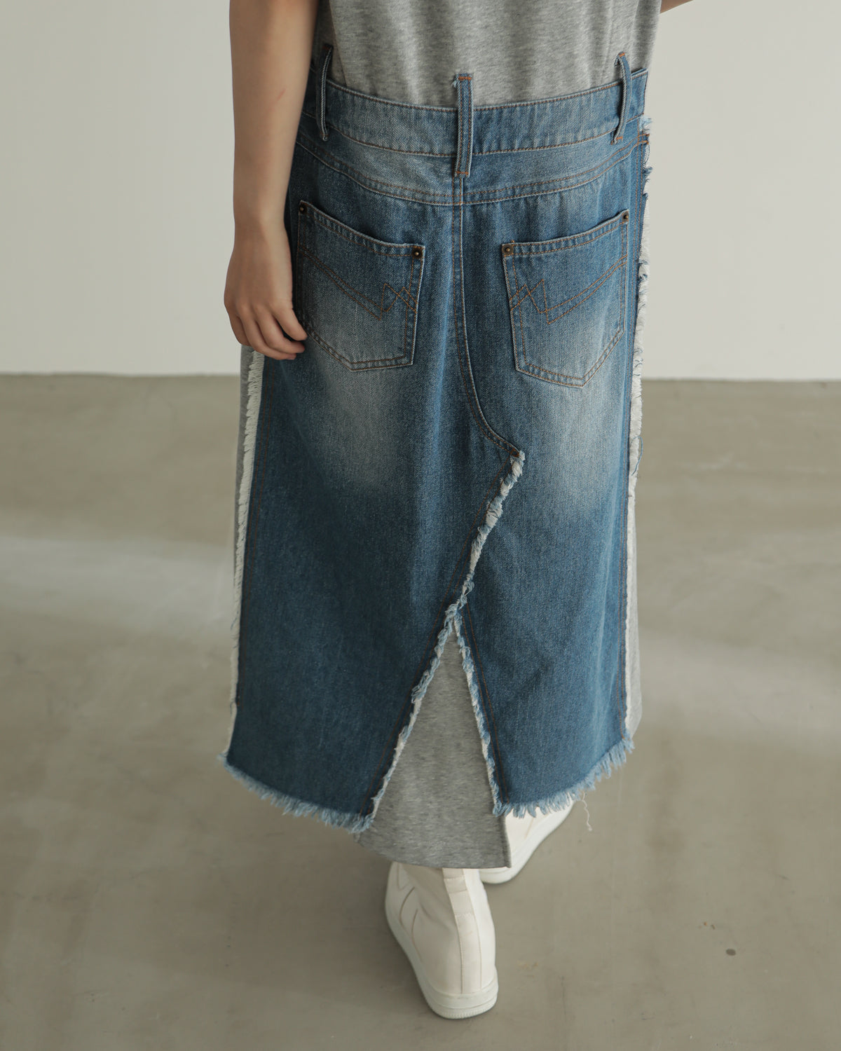 denim pasting one piece