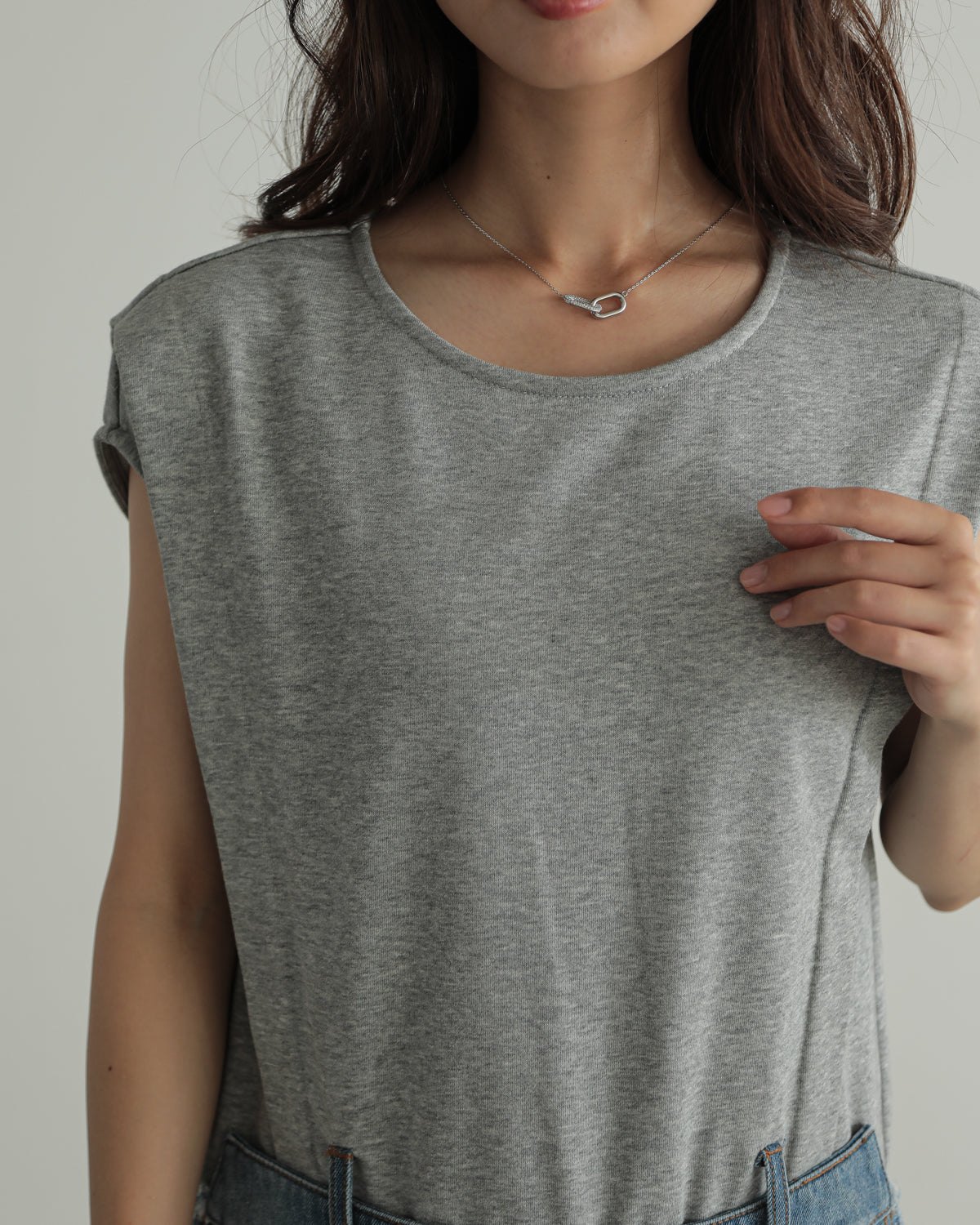 denim pasting one piece