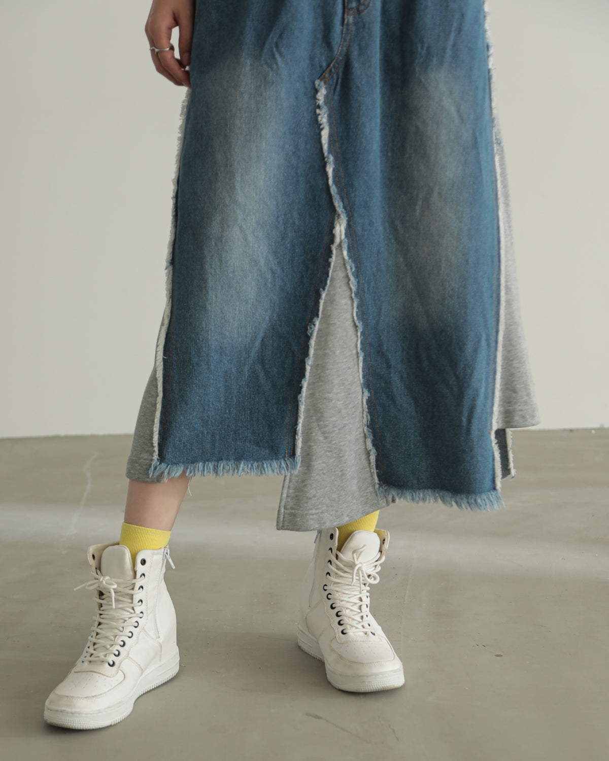 denim pasting one piece