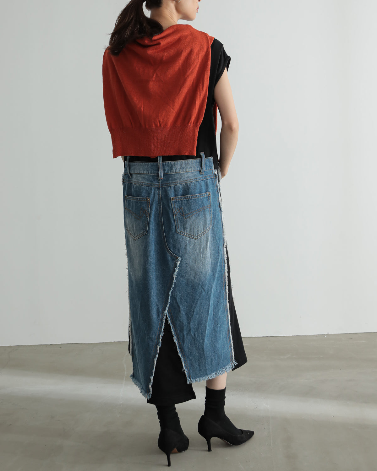 denim pasting one piece