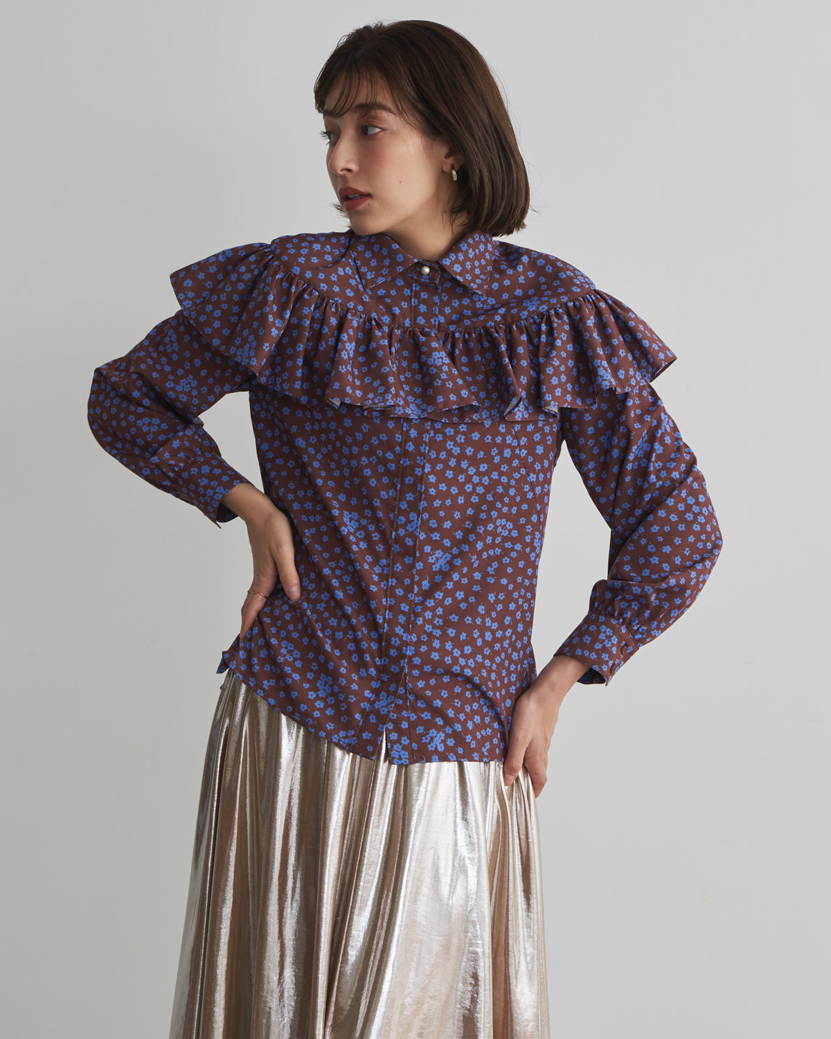 small flower print blouse