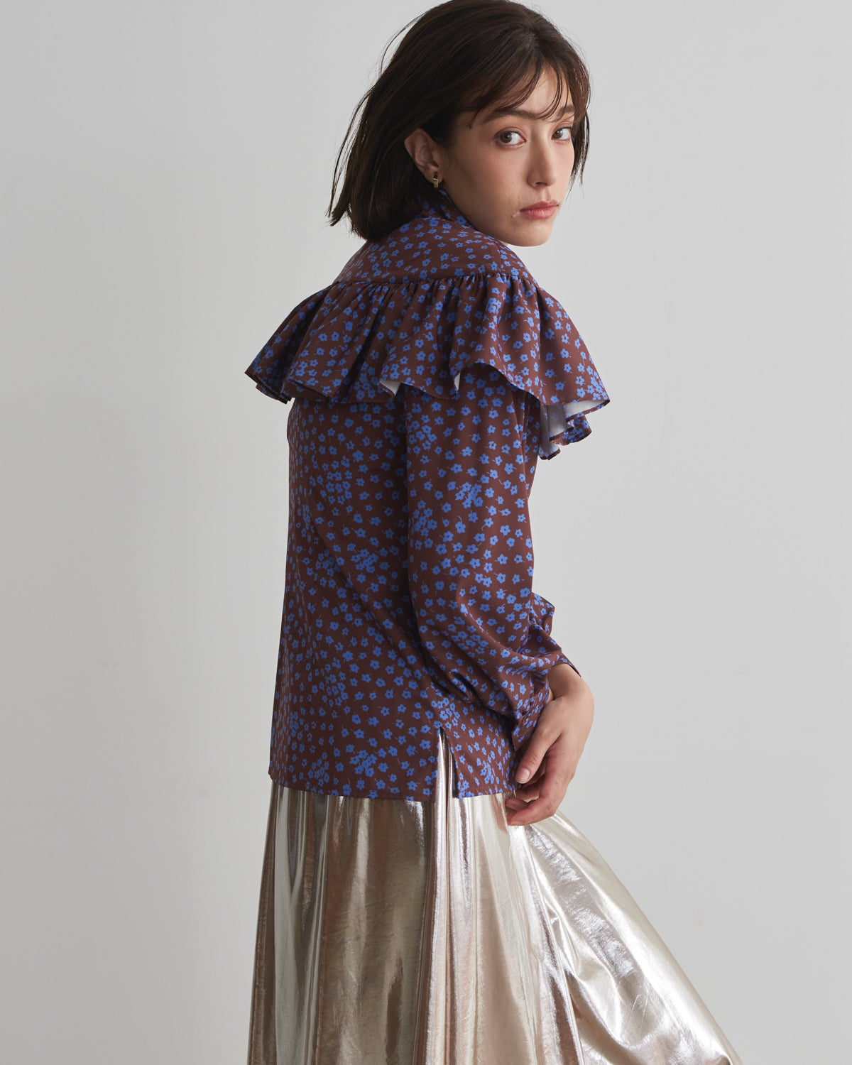 small flower print blouse