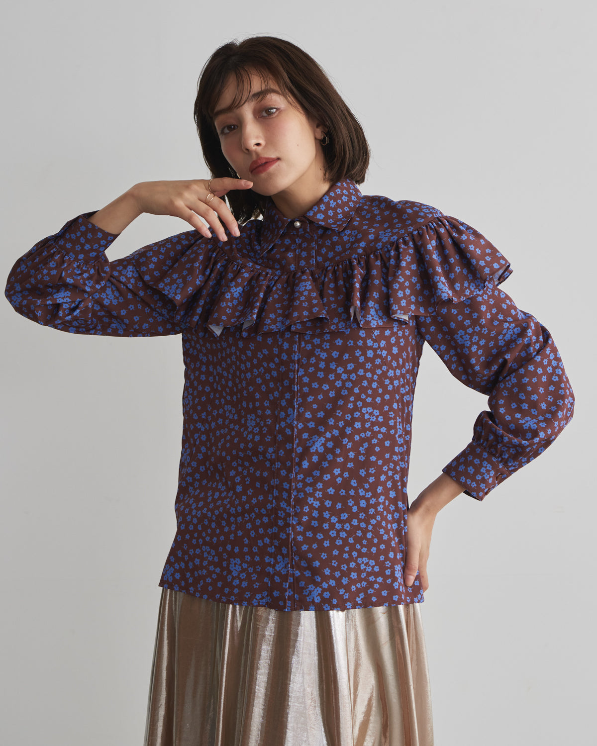 small flower print blouse