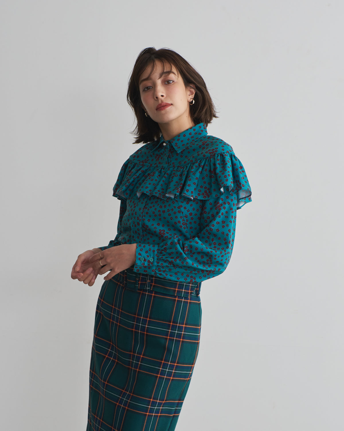 small flower print blouse