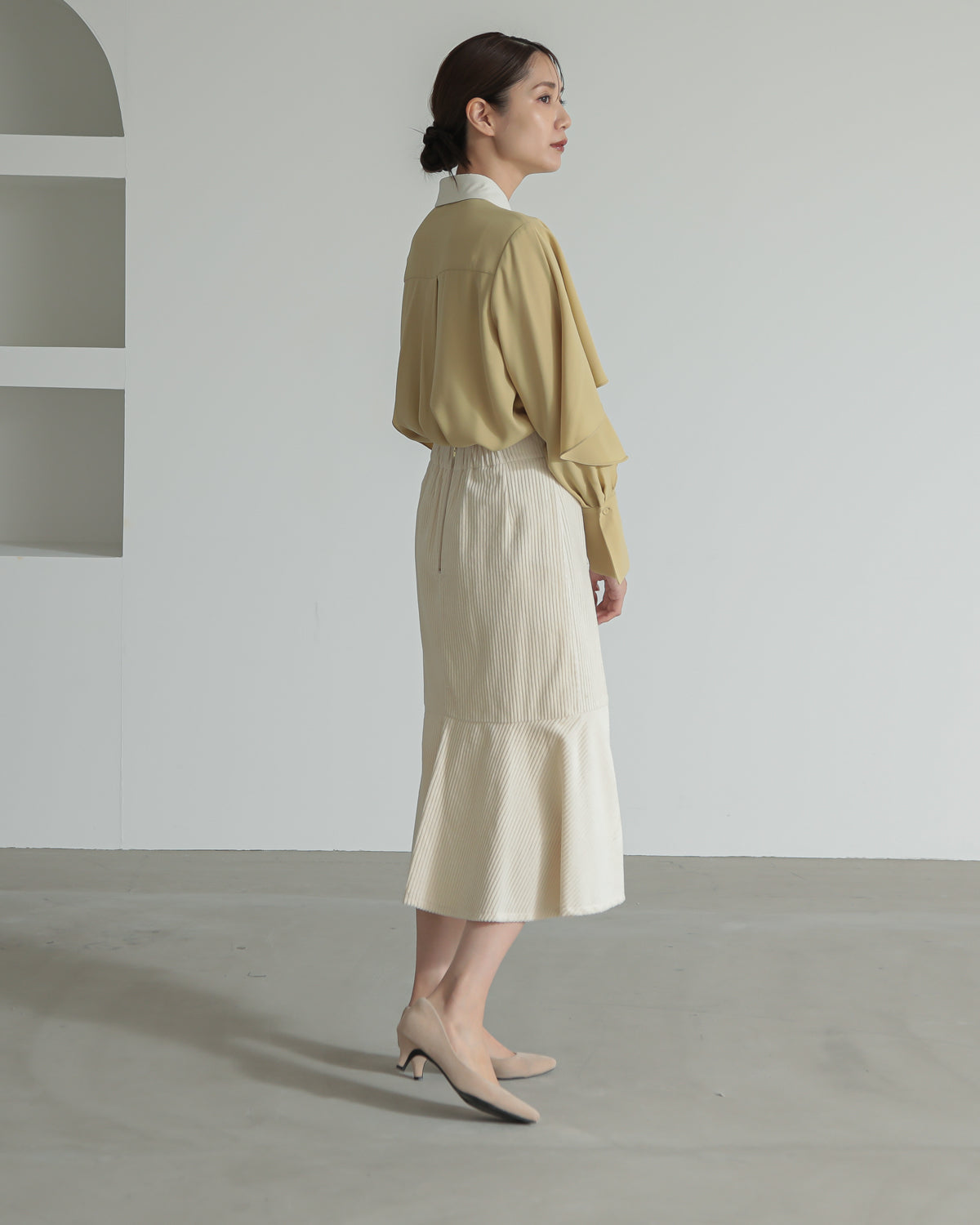 lace switching skirt