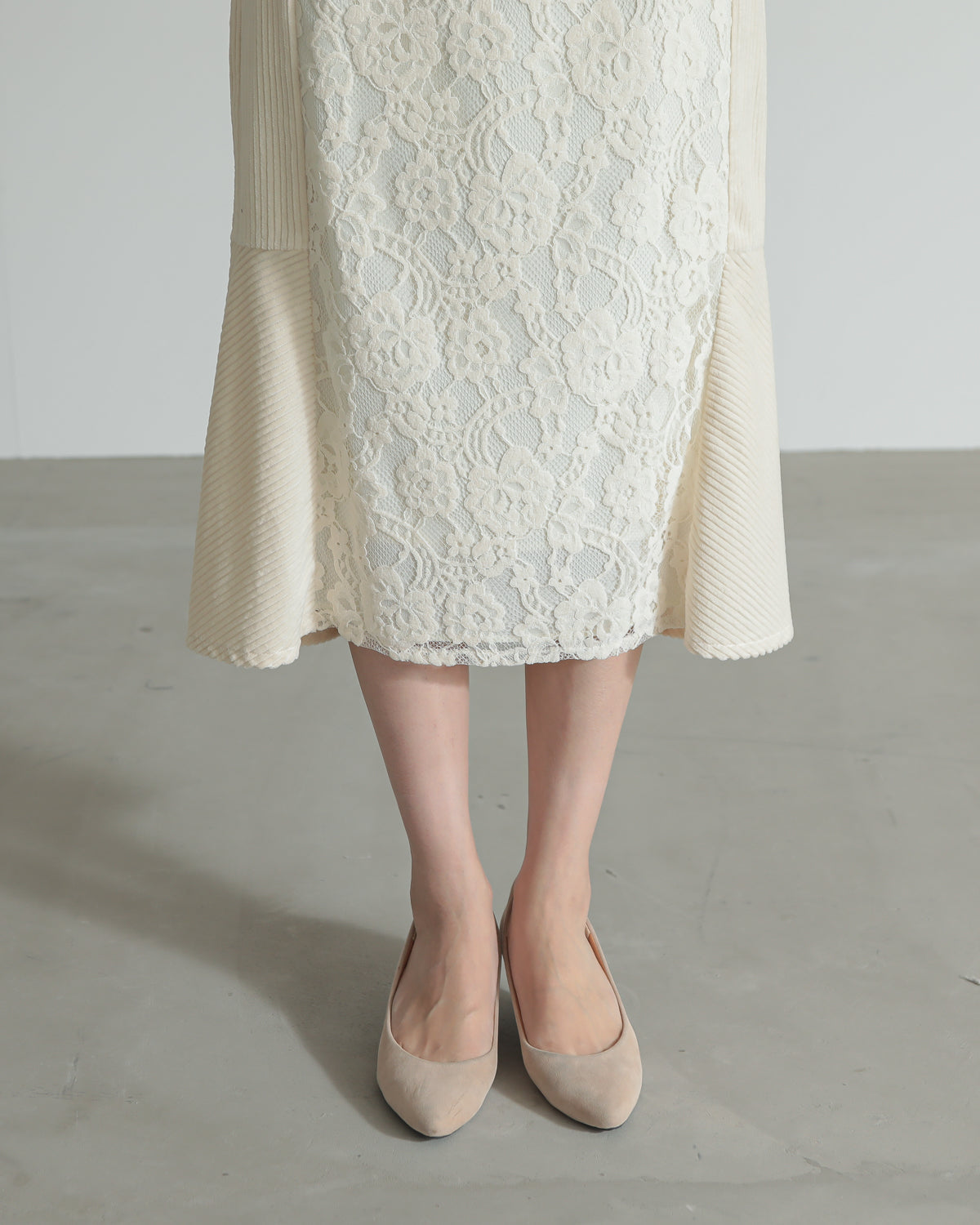 lace switching skirt