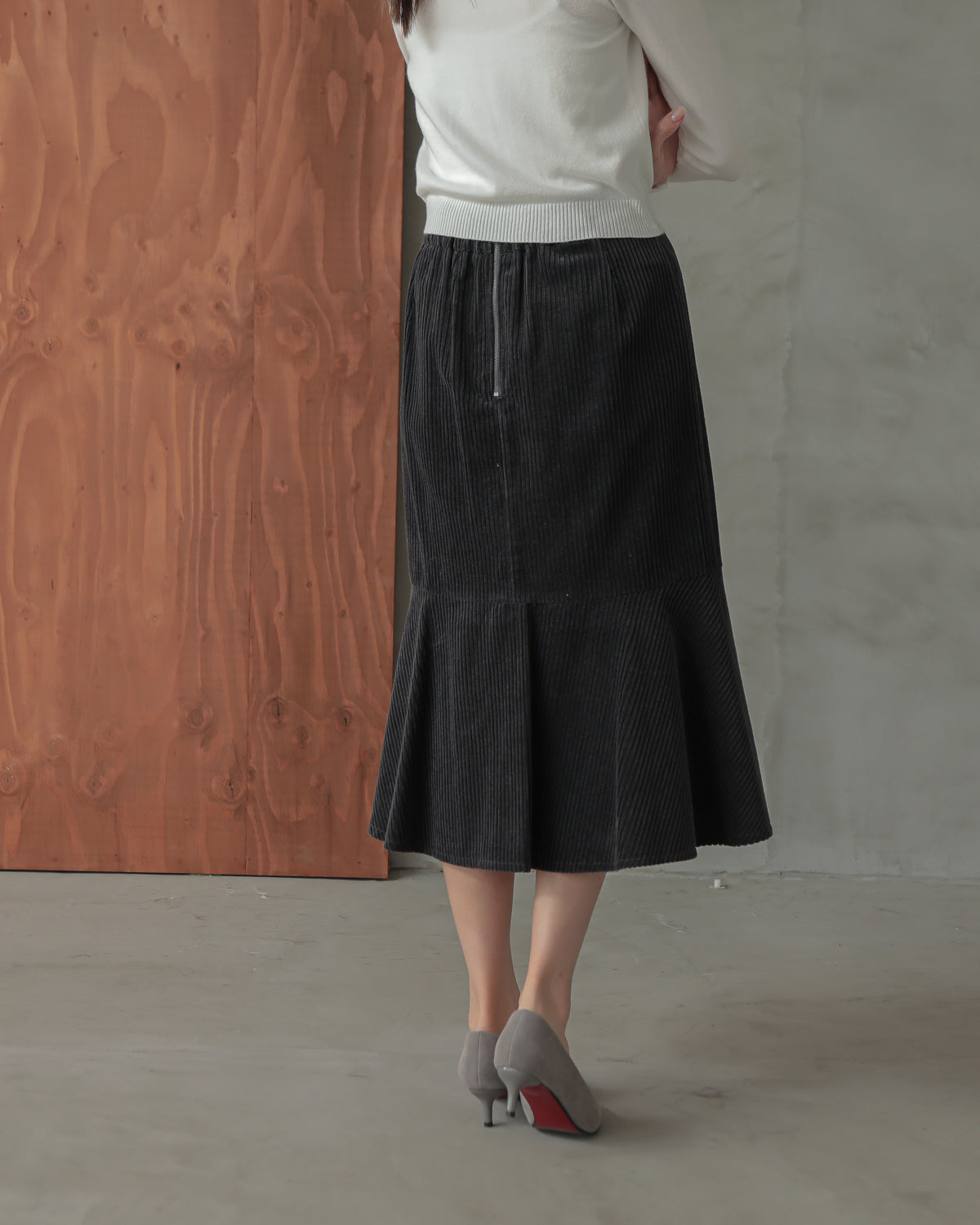 lace switching skirt