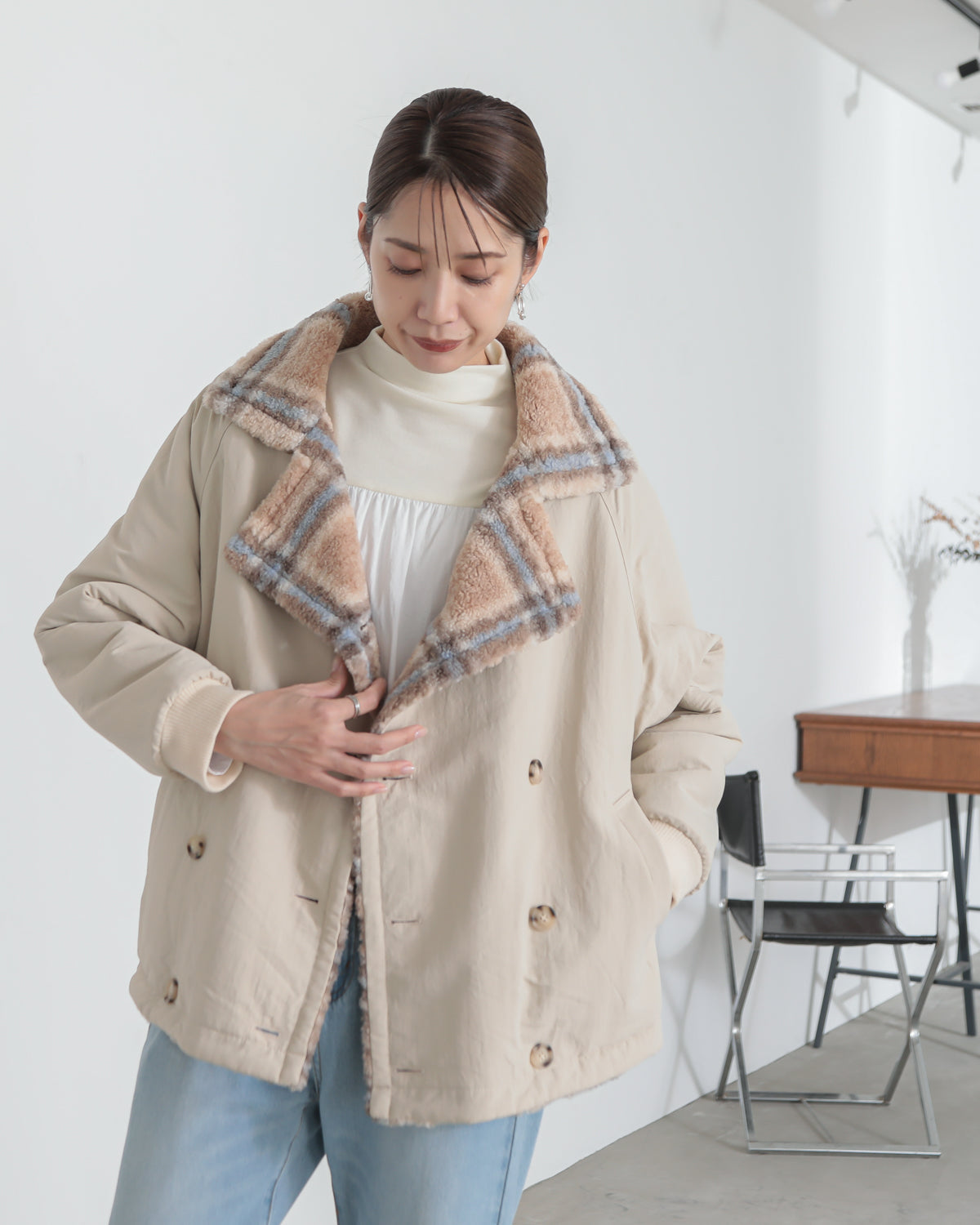 reversible padded jacket