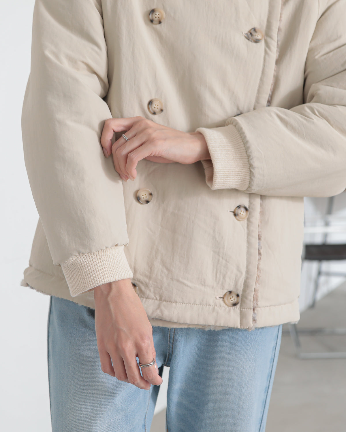 reversible padded jacket