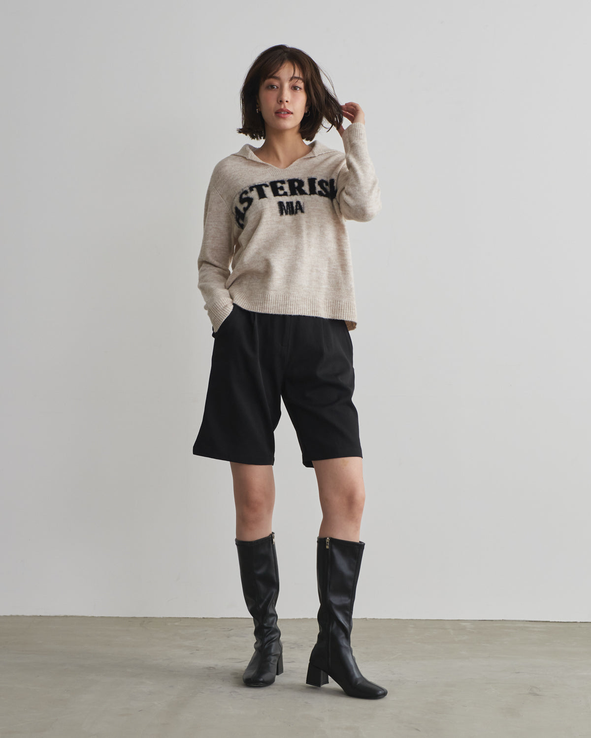 MIA jacquard logo pullover