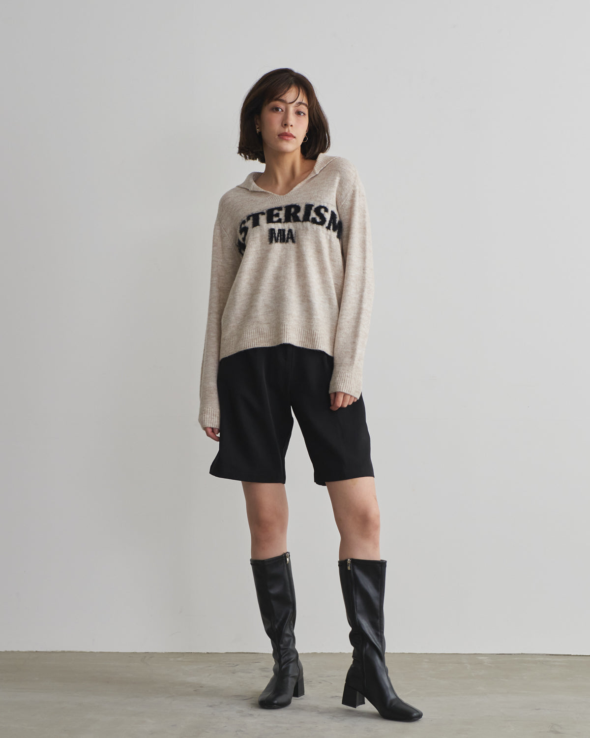 MIA jacquard logo pullover
