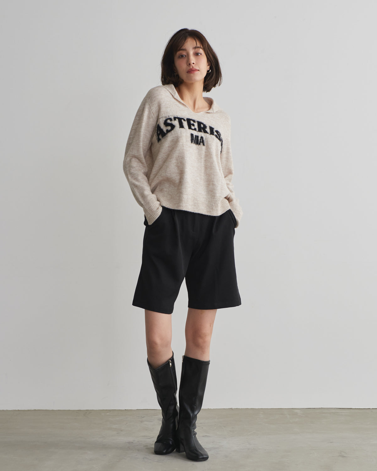 MIA jacquard logo pullover