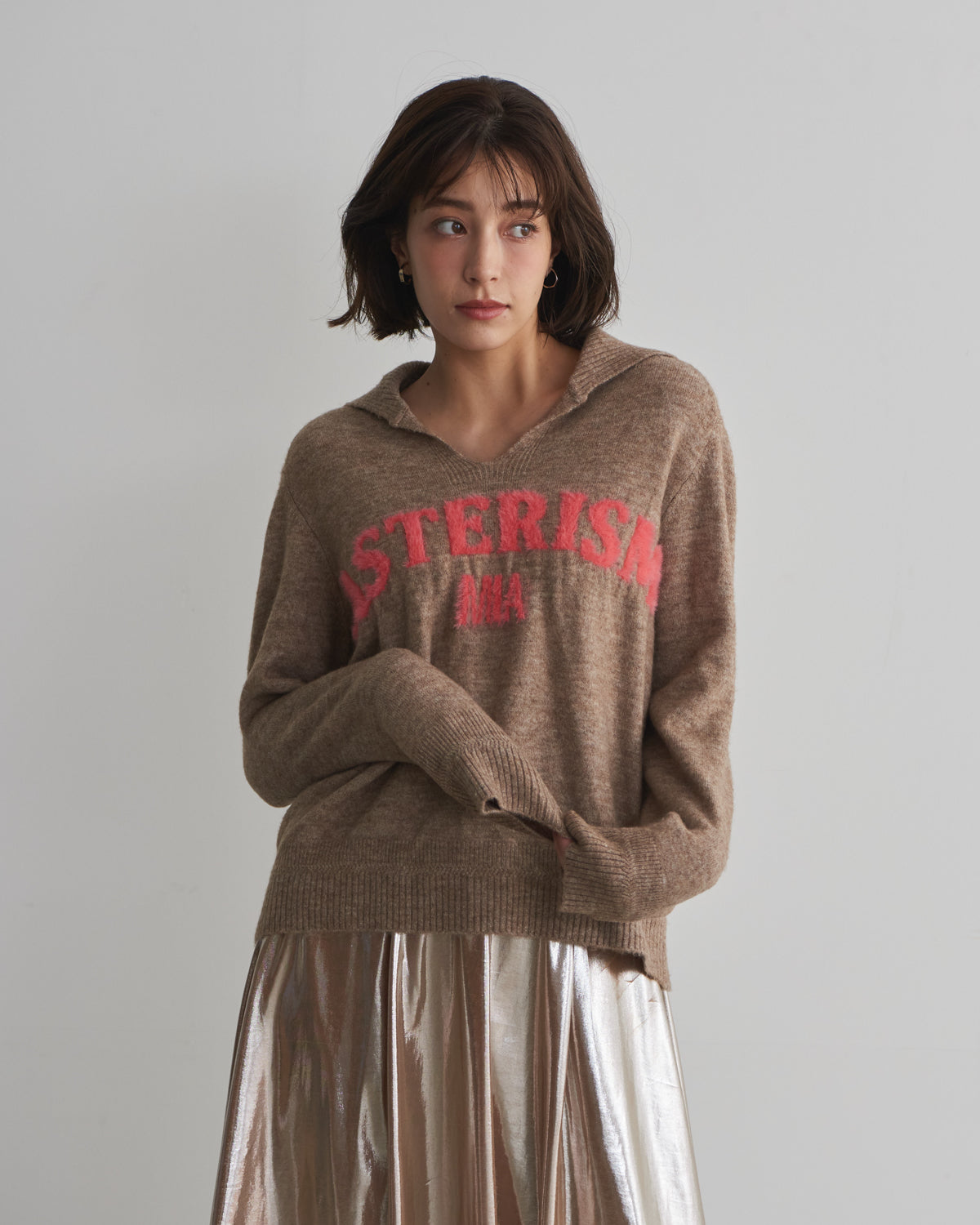 MIA jacquard logo pullover