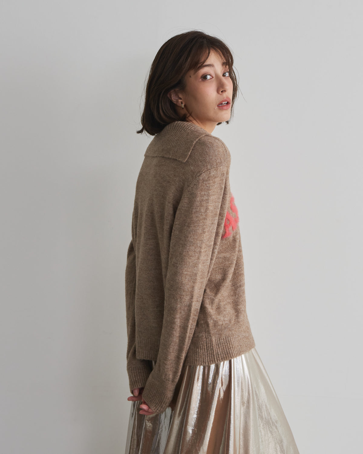 MIA jacquard logo pullover