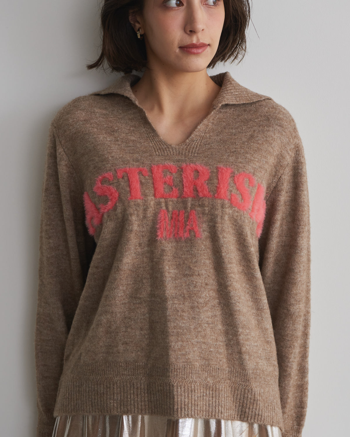 MIA jacquard logo pullover