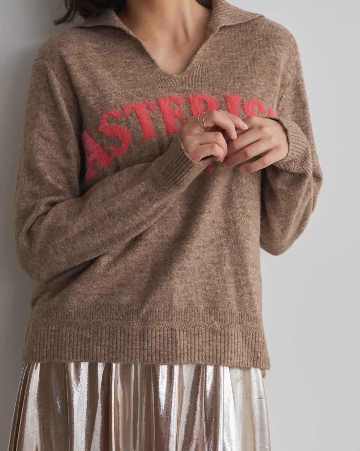 MIA jacquard logo pullover