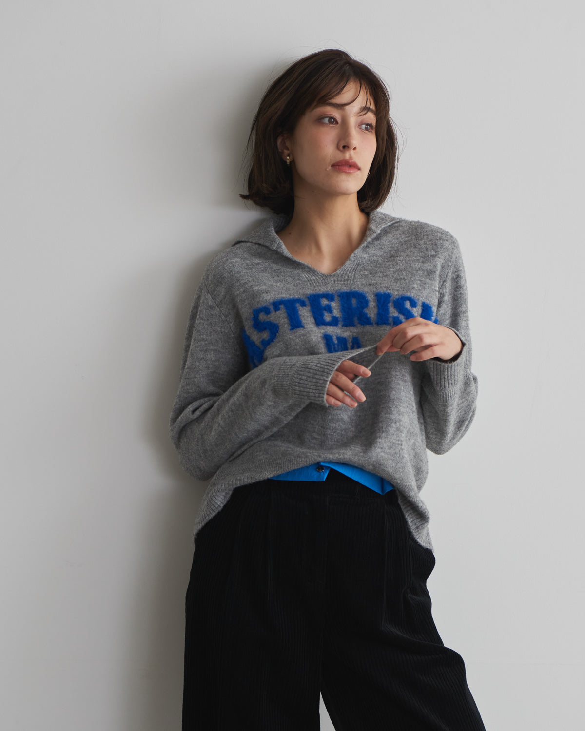 MIA jacquard logo pullover