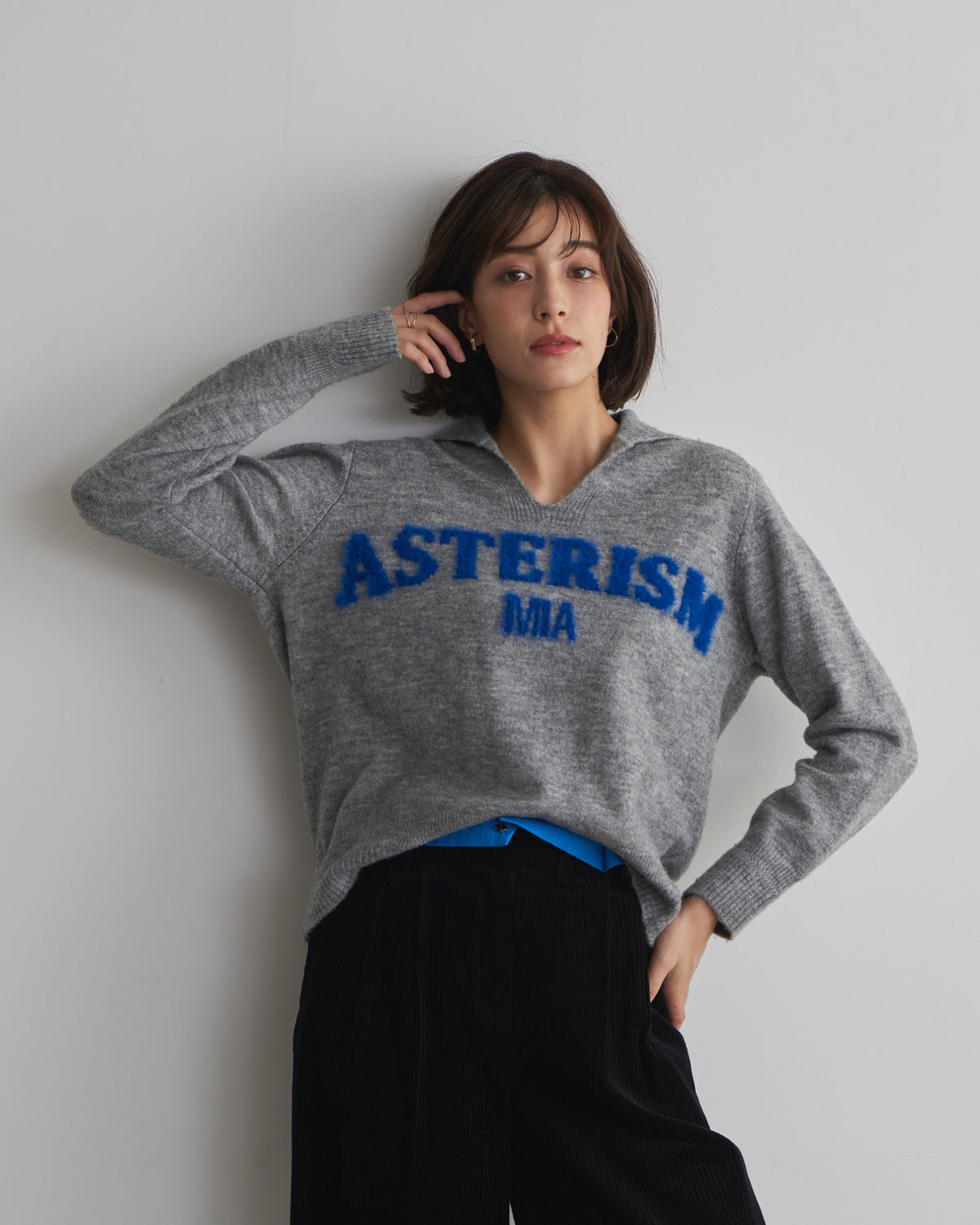 MIA jacquard logo pullover