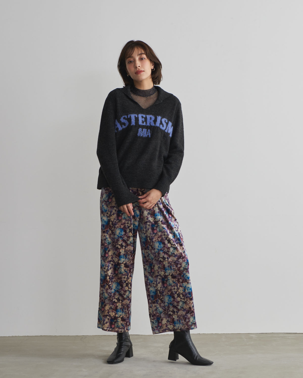 MIA jacquard logo pullover