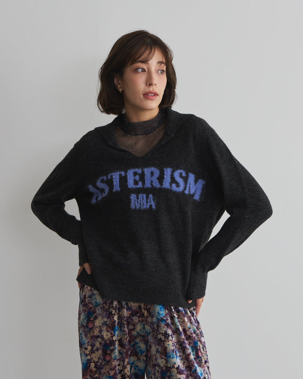 MIA jacquard logo pullover
