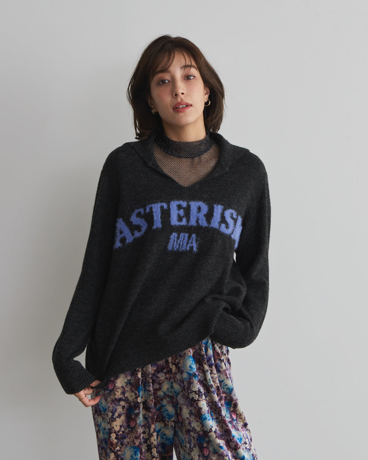MIA jacquard logo pullover