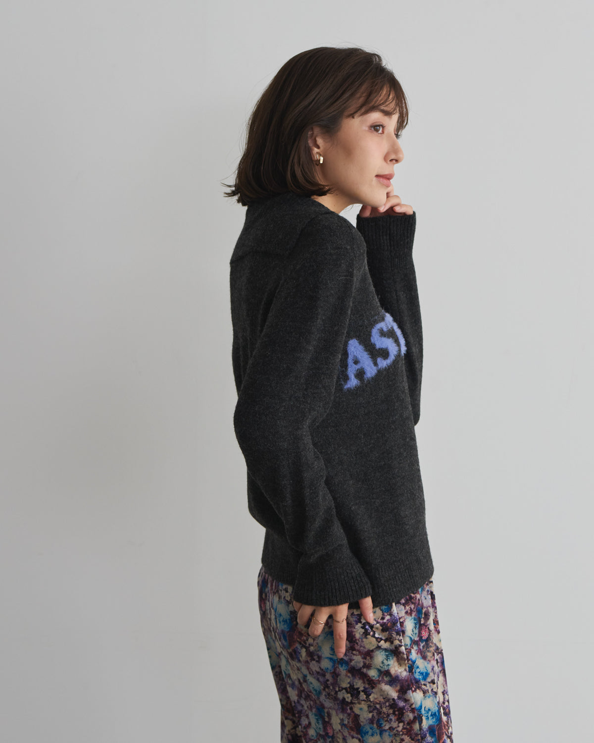 MIA jacquard logo pullover