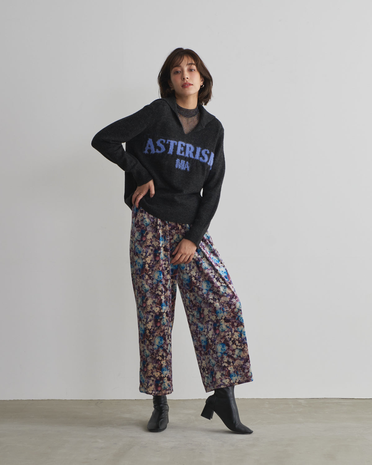 MIA jacquard logo pullover