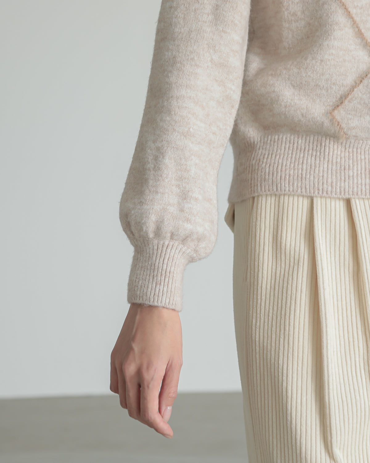 argyle jacquard pullover