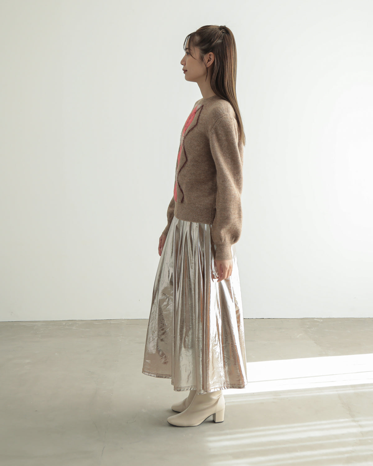argyle jacquard pullover
