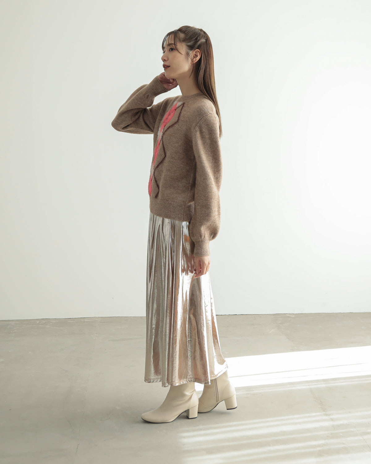 argyle jacquard pullover