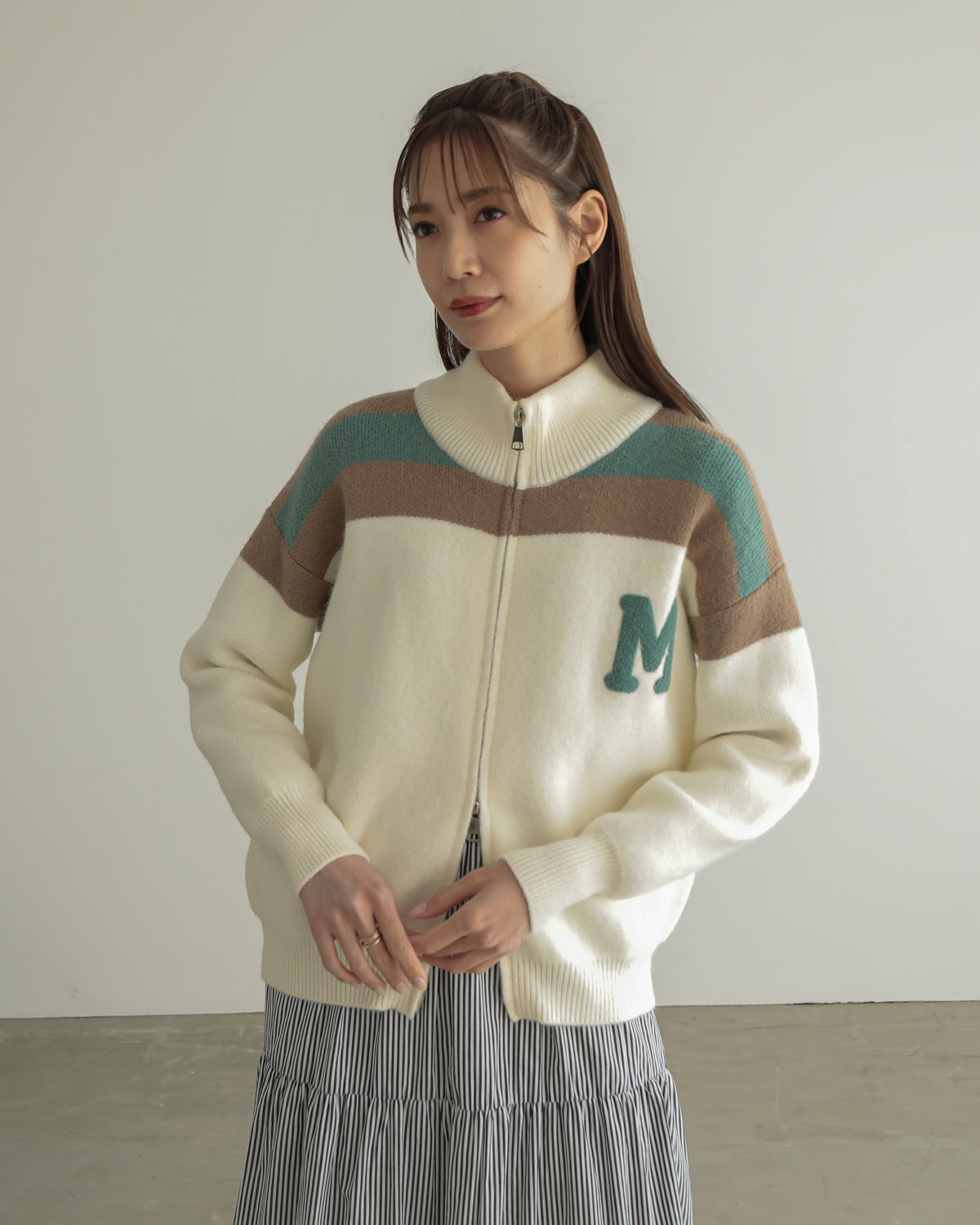 M patchwork cardigan