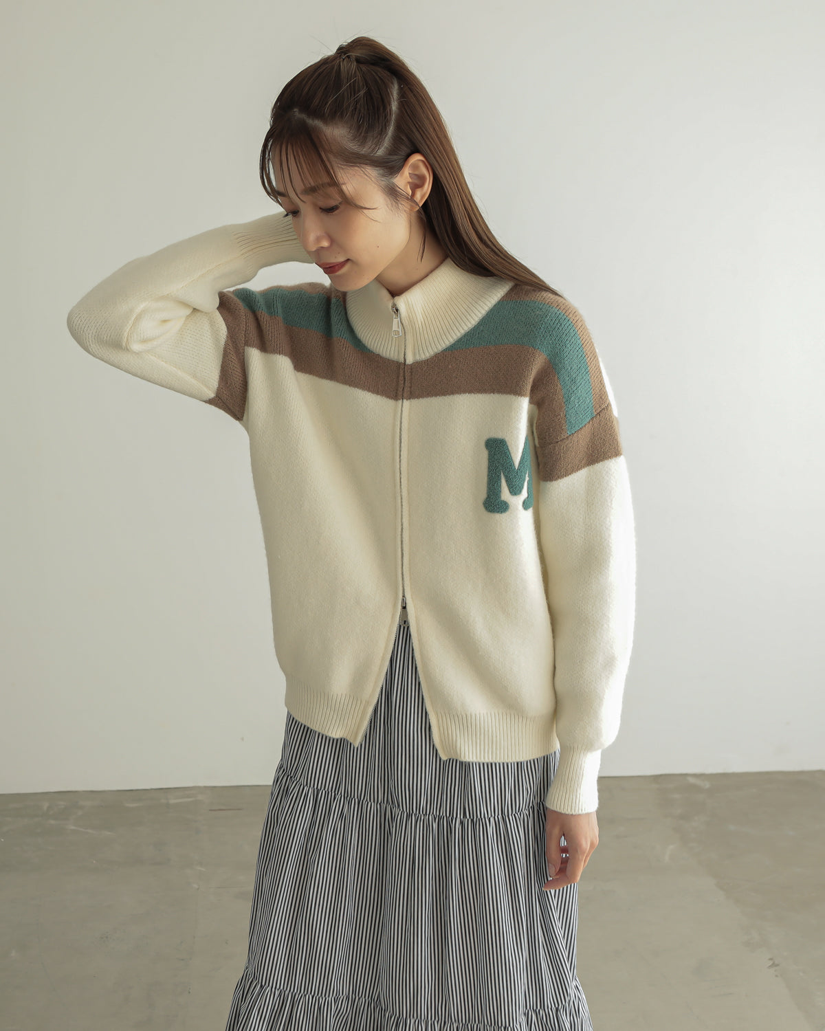 M patchwork cardigan