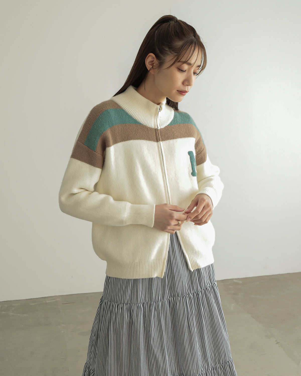 M patchwork cardigan