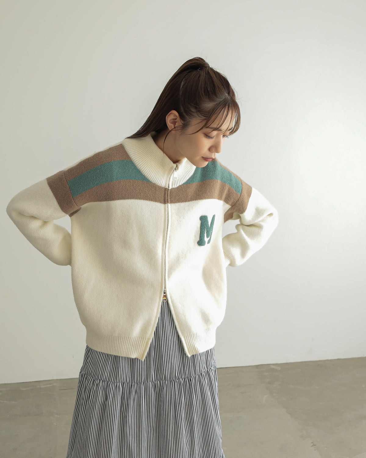 M patchwork cardigan