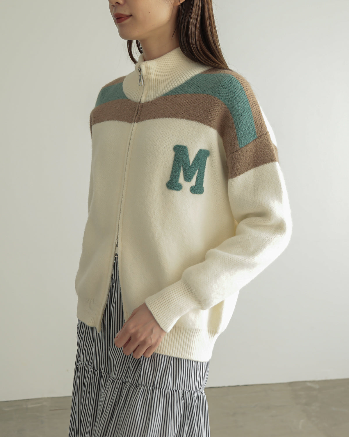 M patchwork cardigan