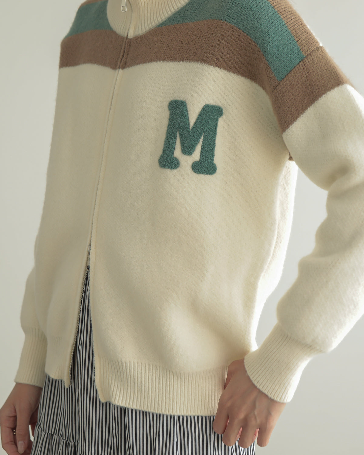 M patchwork cardigan