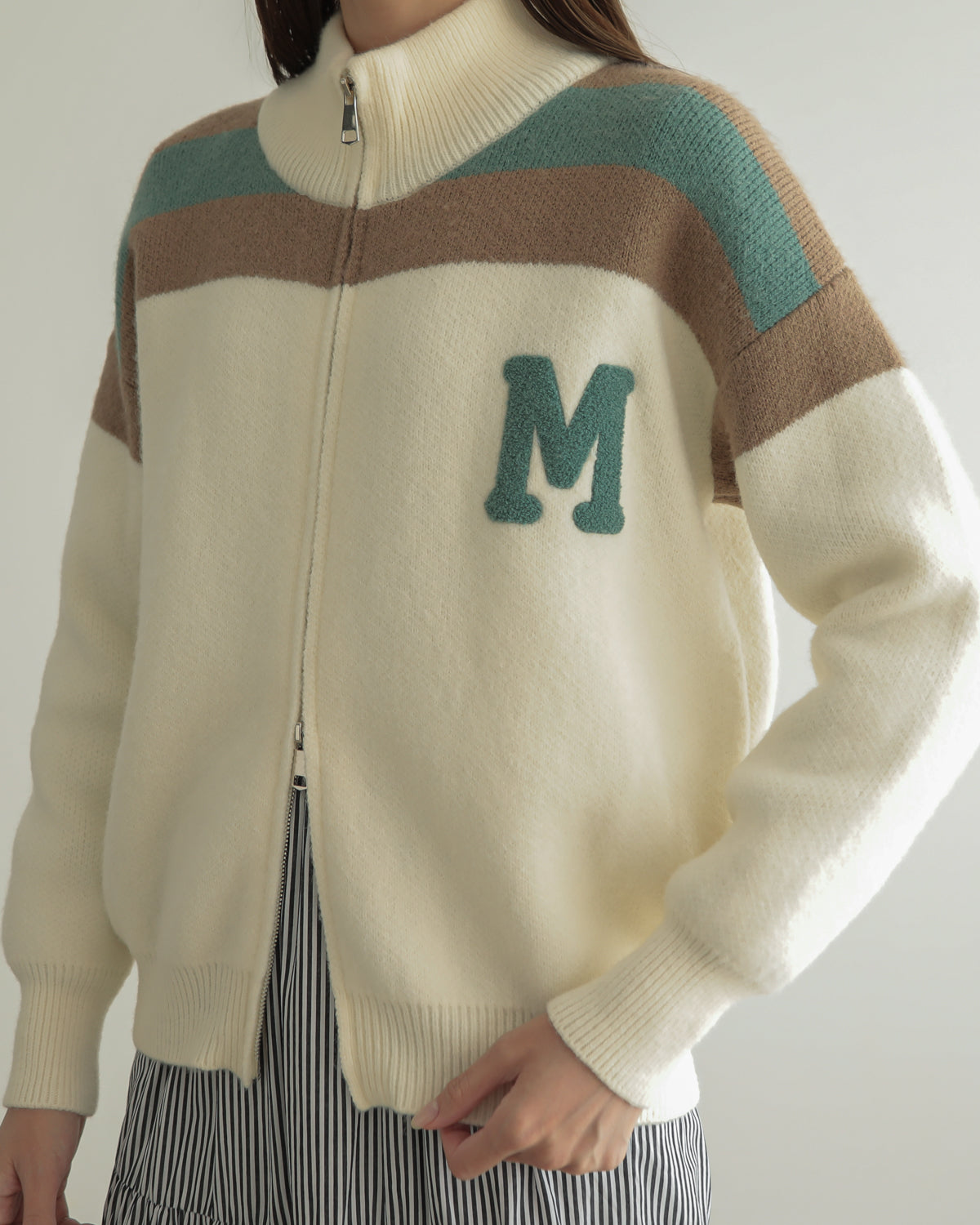 M patchwork cardigan
