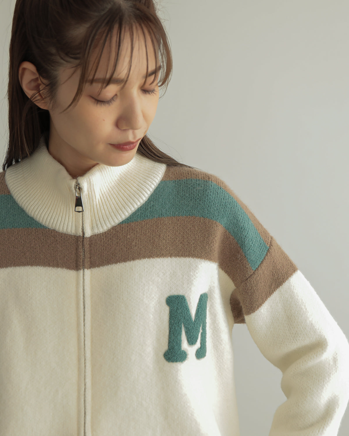 M patchwork cardigan