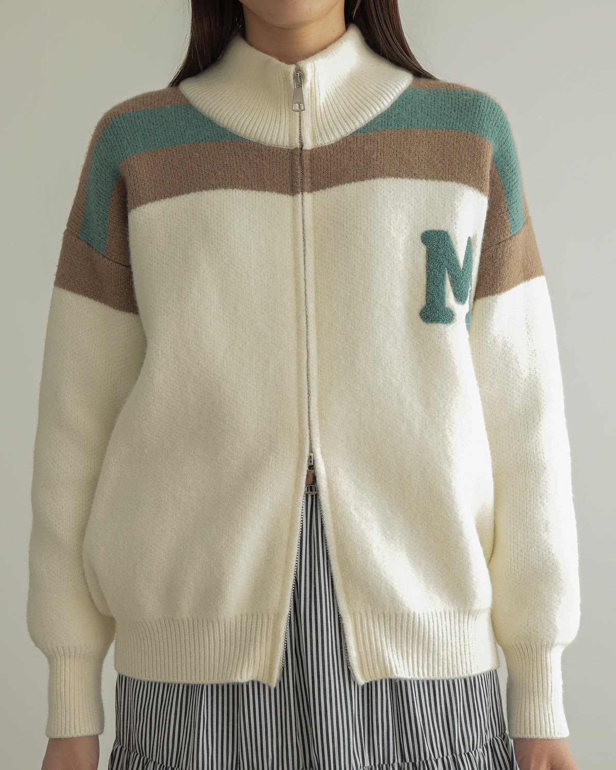 M patchwork cardigan