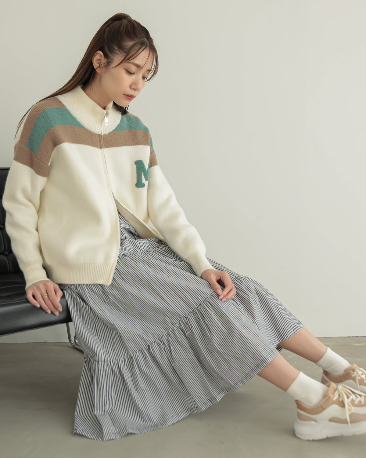 M patchwork cardigan