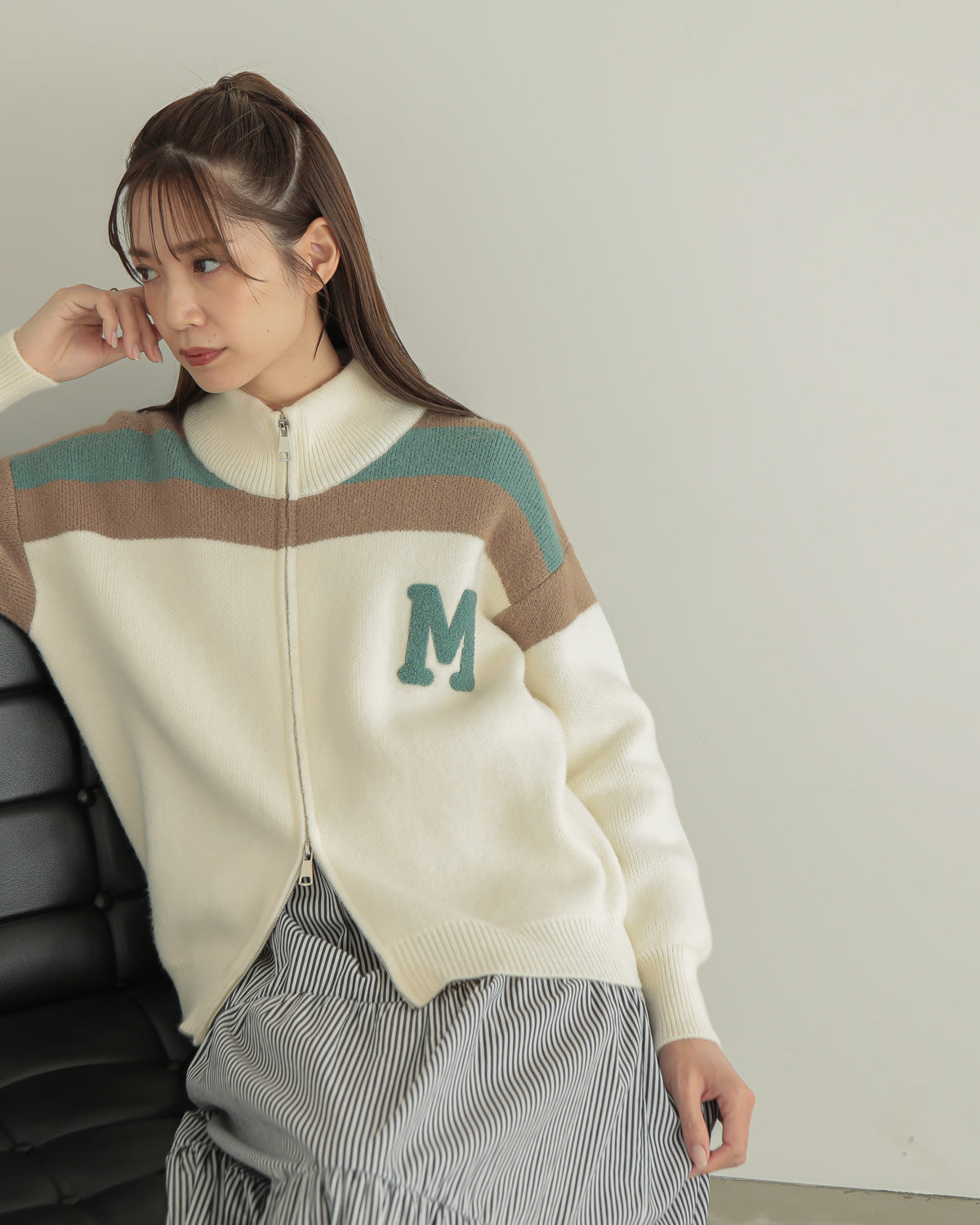 M patchwork cardigan