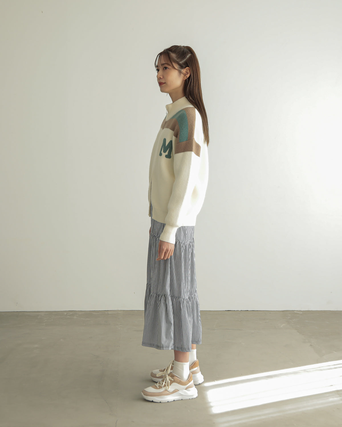 M patchwork cardigan