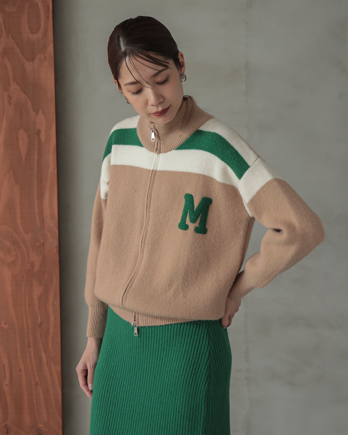 M patchwork cardigan