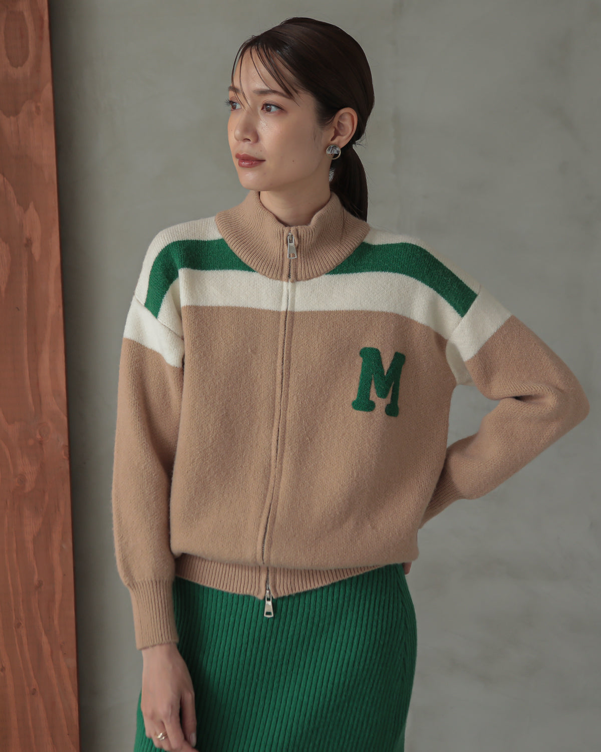 M patchwork cardigan