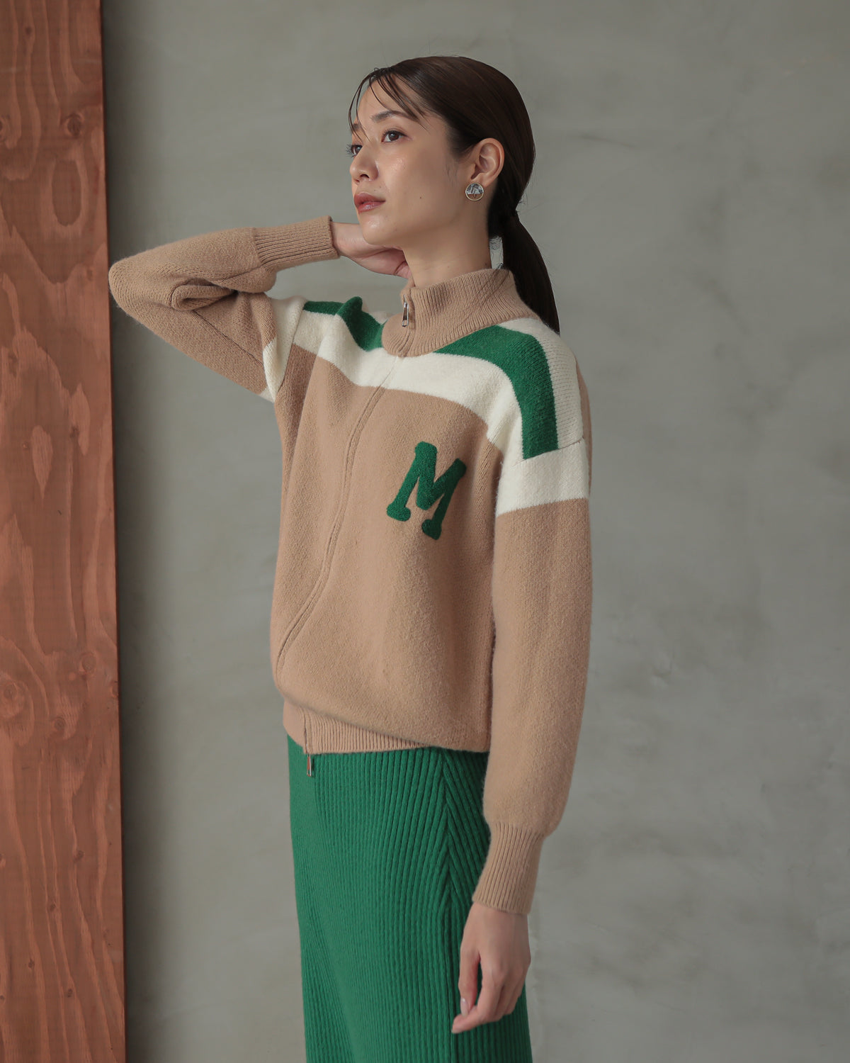 M patchwork cardigan