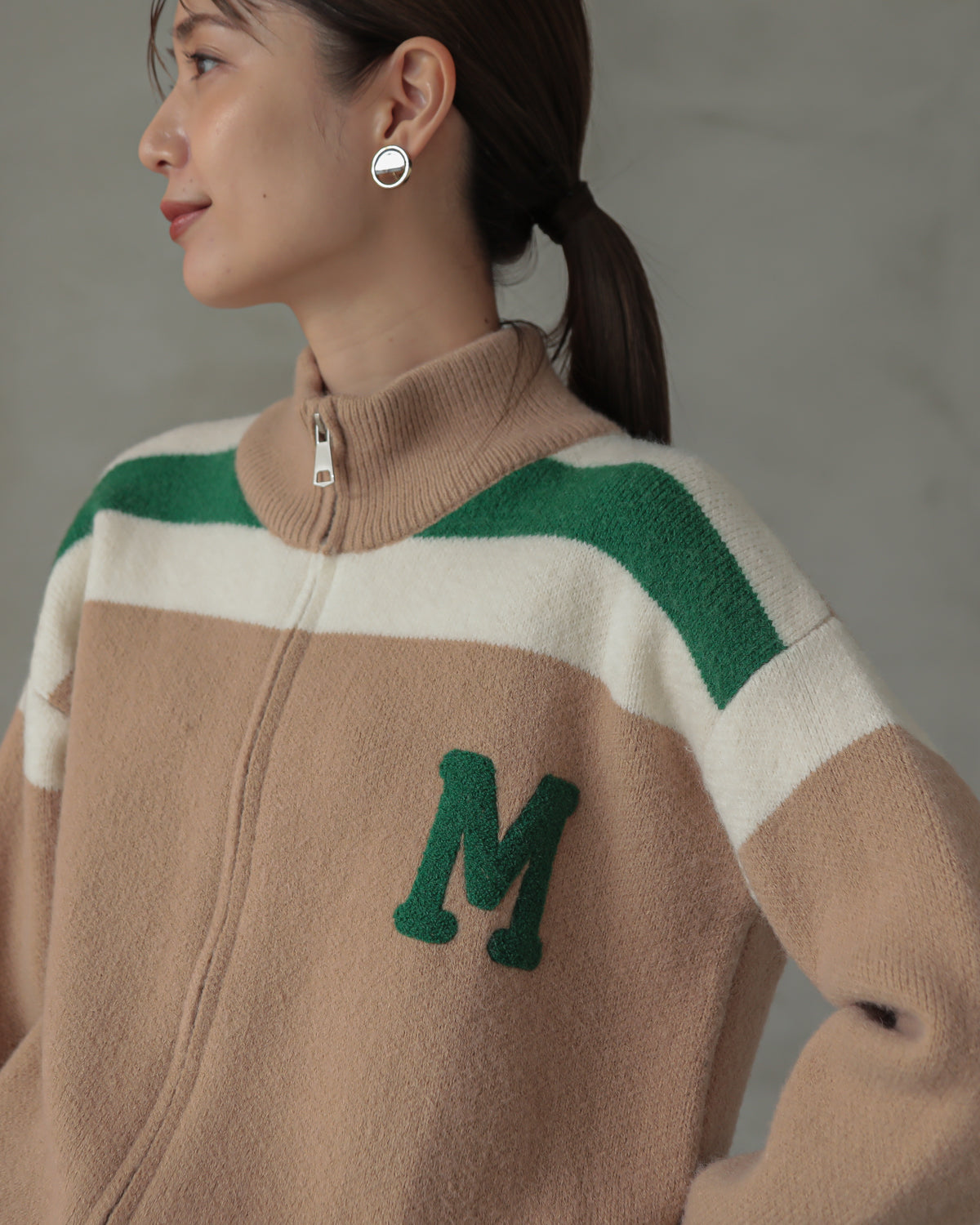 M patchwork cardigan
