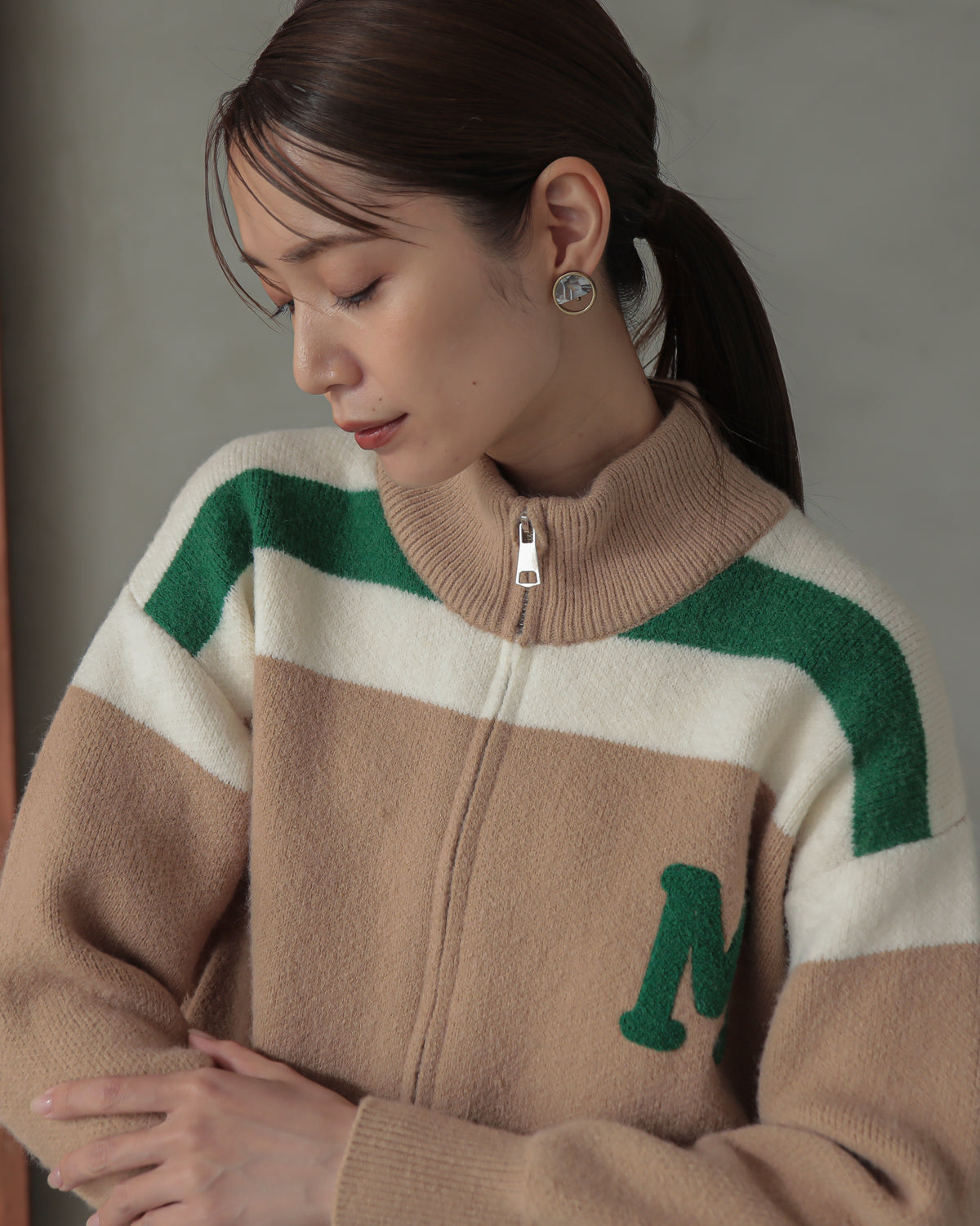 M patchwork cardigan